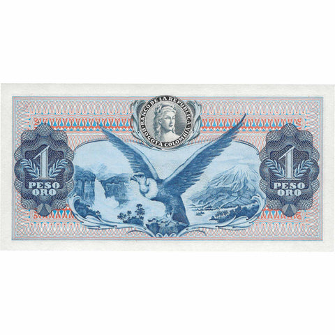 1973 1 Peso Oro Colombia Banknote Portrait of Simón Bolívar