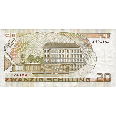 1986 20 Schilling Austria Banknote Portrait of Moritz M Daffinger
