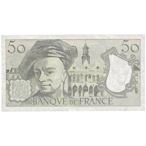 1991 France Banknote 50 Francs Collectible Paper Money