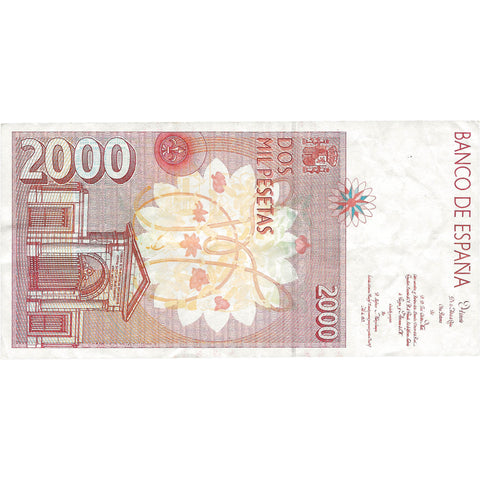 1992 2000 Pesetas Spain Banknote Portrait of José Celestino Mutis