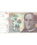 1992 5000 Pesetas Spain Banknote Portrait of Christopher Columbus