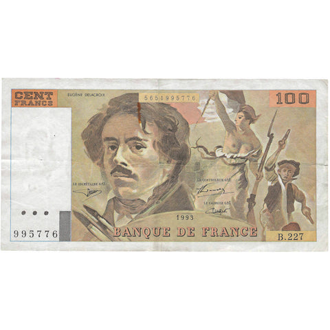 1993 100 francs Delacroix France Banknote