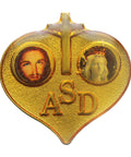ASD Jesus and Mary Pin Badge Christian Vintage Religion