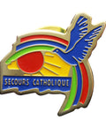 Secours Catholique Religion Pin Badge Christian Vintage