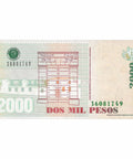 2014 2000 Pesos Colombia Banknote Portrait of General Francisco de Paula Santander