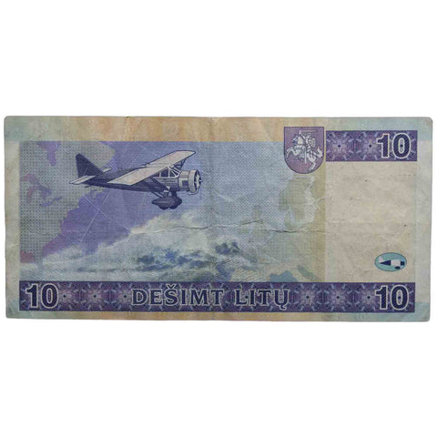 Aviators Steponas Darius and Statsy Girenas 10 Litu Banknote Lithuania