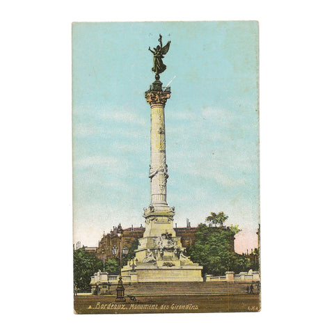 Bordeaux's The Girondists monument France Vintage Postcard