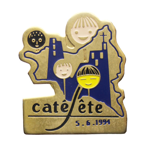 1994 Cate Fete Christian Pin Badge Vintage Christianity Religion