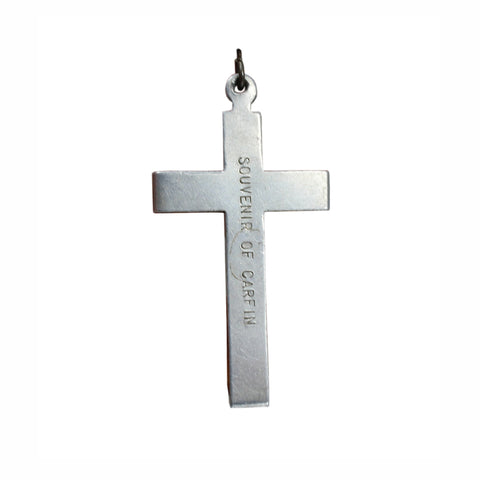 Cross Pendant Vintage Carfin Souvenir Religion