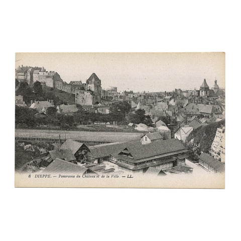 Dieppe France Vintage Postcard Panorama de la Ville