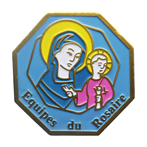 Equipes du Rosaire Pin Badge Christian Vintage