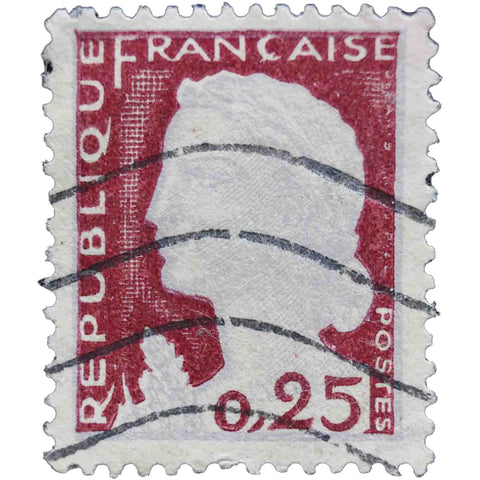 France 1960 0.25 - French Franc Used Postage Stamp Marianne type Decaris