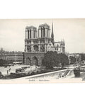 France Notre-Dame de Paris Cathedral Vintage Postcard