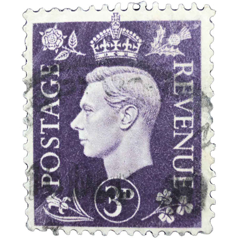 George VI Great Britain Pale Violet 3d Stamp Used