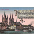 Germany Köln Panorama View Antique Postcard
