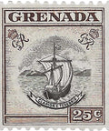 Grenada Stamp 1964 25 British West Indies cent Seal of the colony