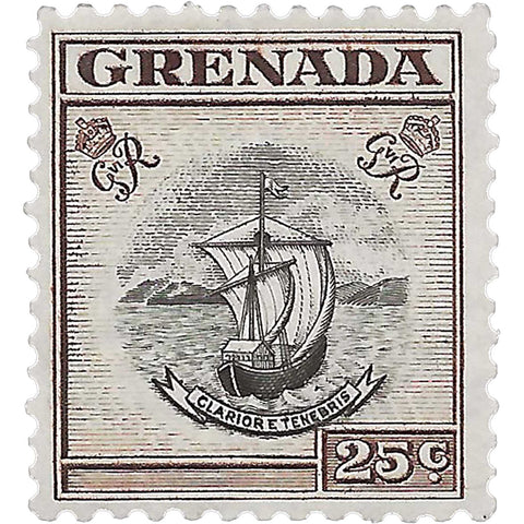 Grenada Stamp 1964 25 British West Indies cent Seal of the colony