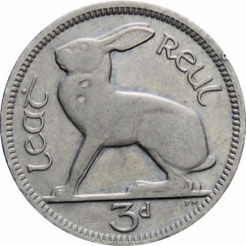 Ireland 1934 3 Pence, 3 Pingin ½ Reul Coin