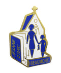 Jeanne D’arc Beaumont Pin Badge Christian Vintage