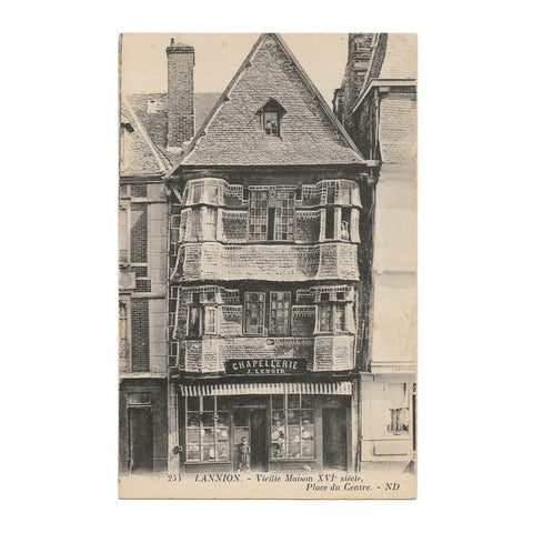 Lannion - Vieille Maison 16th century House France Vintage Postcard