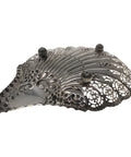Large 1901 Antique Victorian Era Shell Shaped Sterling Silver Pierced Dish Silversmith Henry Atkin Sheffield Hallmarks
