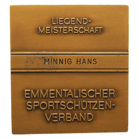 Large Switzerland Niklaus Leuenberger Medal Medallion Vintage