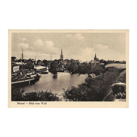 Lithuanian City Memel Postcard Old City view