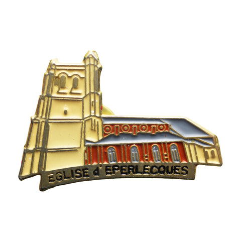 Pin Badge Christian Vintage Eglise d Eperlecques