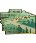 Pin Badge Christian Vintage Temoins D’esperance Batisseurs D’avenir