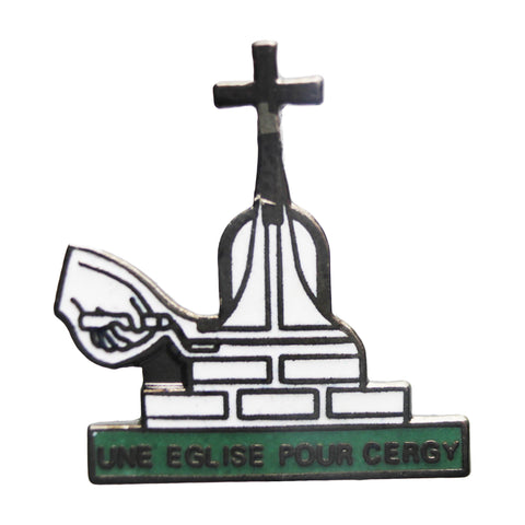 Pin Badge Christian Vintage Une Eglise Pour Cergy