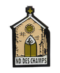 Pin Badge ND Des Champs Christian Vintage Christianity Religion