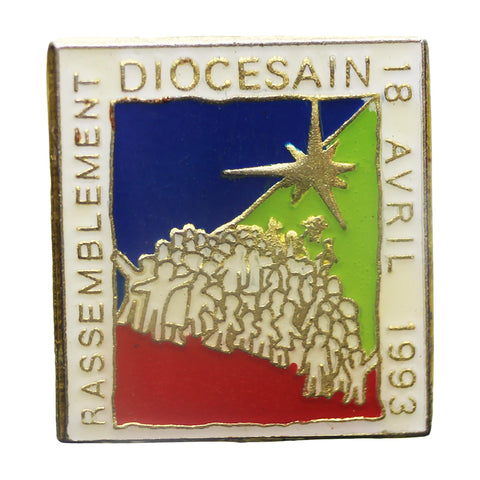 Pin Badge Rassemblement Diocesaint Christian Vintage Christianity Religion