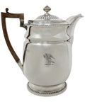 Large 1814 Antique George III Era Sterling Silver Tea Pot with a removable Muslin Filter Ring Silversmith Rebecca Emes & Edward Barnard I London Hallmarks