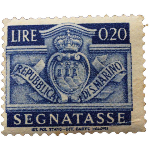 Stamp 1945 San Marino Segnatasse 20 Lire Used
