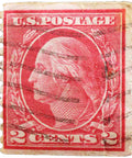 US stamp 2 cents George Washington Used
