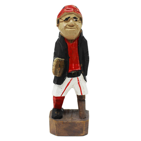 Vintage Hand Carved and Hand Painted Wooden Sailor Pirate Statue Toy Kids