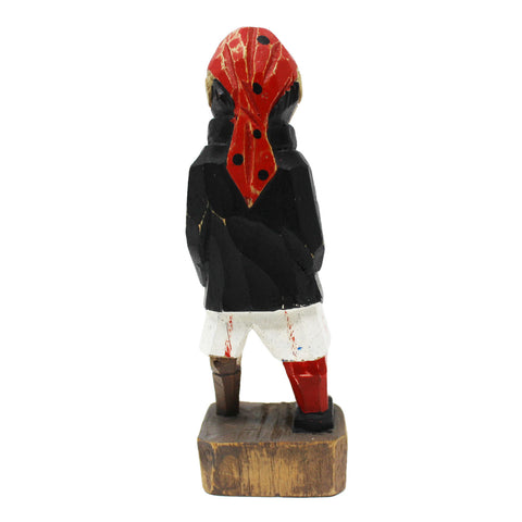 Vintage Hand Carved and Hand Painted Wooden Sailor Pirate Statue Toy Kids