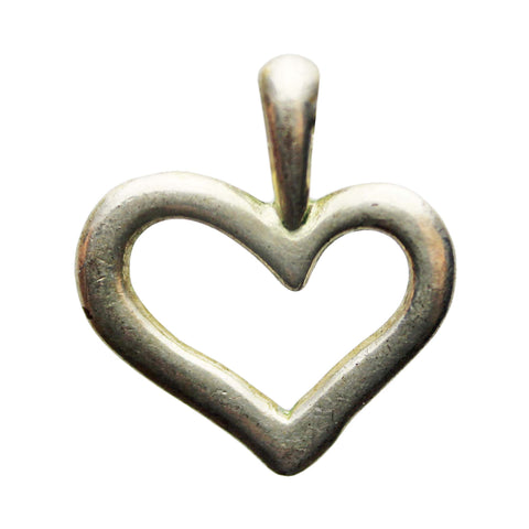 Vintage Heart Pendant Sterling Silver