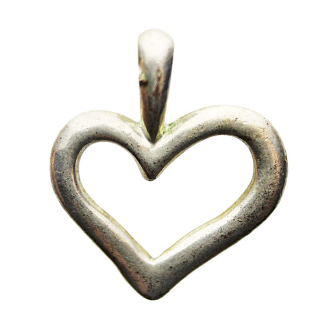 Vintage Heart Pendant Sterling Silver