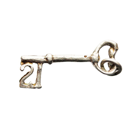Vintage Key Pendant Sterling Silver