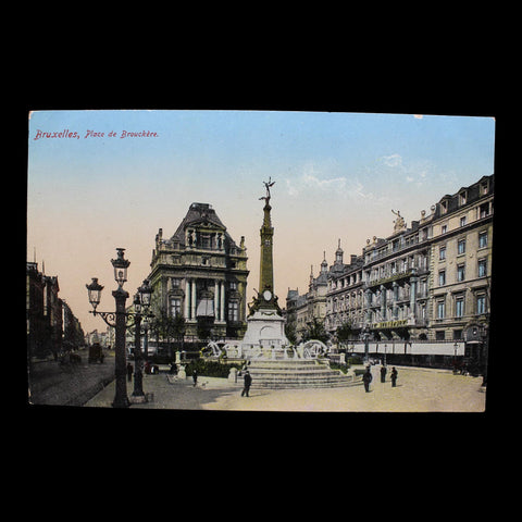Vintage Postcard Belgium Brussels De Brouckère Square