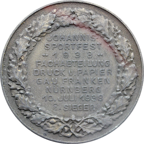 WW2 Nuremberg Rally 1938 Medal Johannis Sportsfest