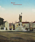 1914 Antique Memel National –Denkmal mit Borse Prussia Germany Lithuania Postcard