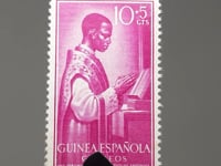 1955 10+5 Spanish Céntimos Spanish Guinea Stamp Centenary of the Prefecture Apostolic of Fernando