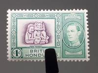 1938 1c British Honduras Stamp Maya Images of Stann Creek