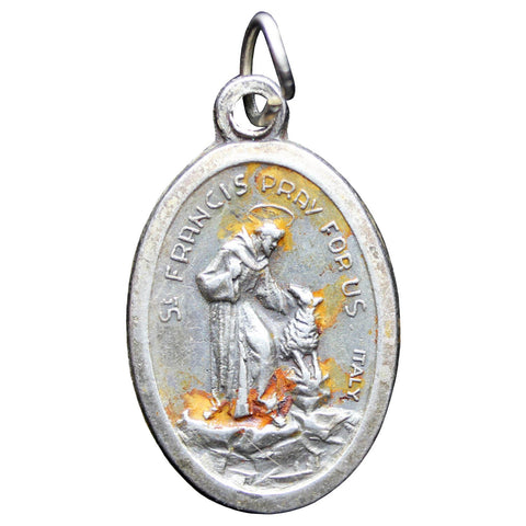 1980' Vintage St Anthony and St Francis Religious Medallion