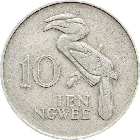 1972 10 Ngwee Zambia Coin
