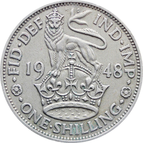 1948 One Shilling George VI British Coin