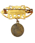 Religion Medallion Pin Medal Vintage