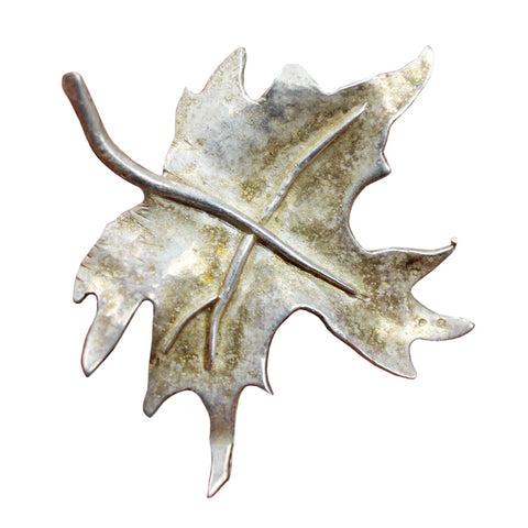 Maple Leaf Silver Pendant Vintage Canada